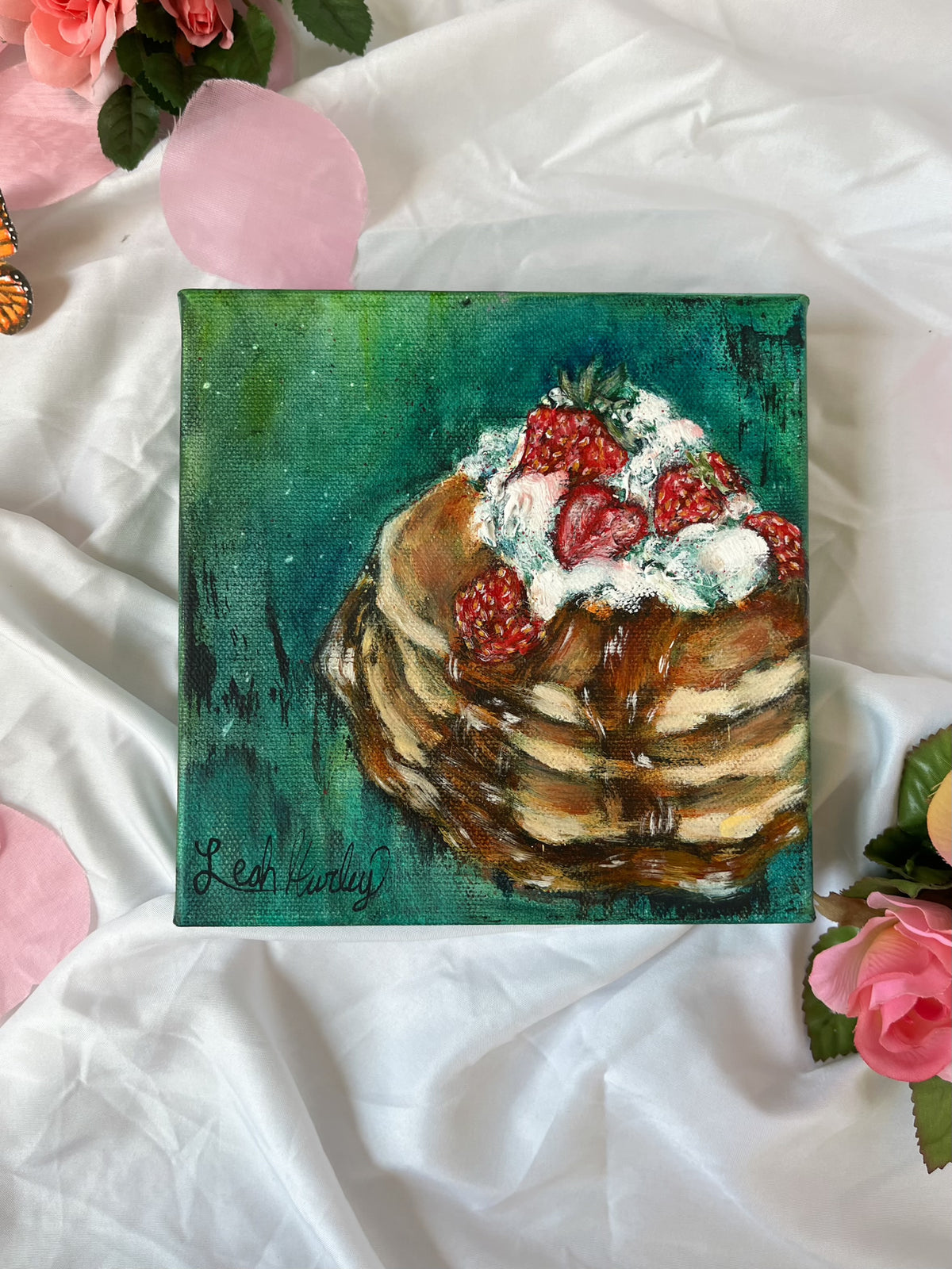 “Breakfast at the Cottage” Original Painting - 6x6”