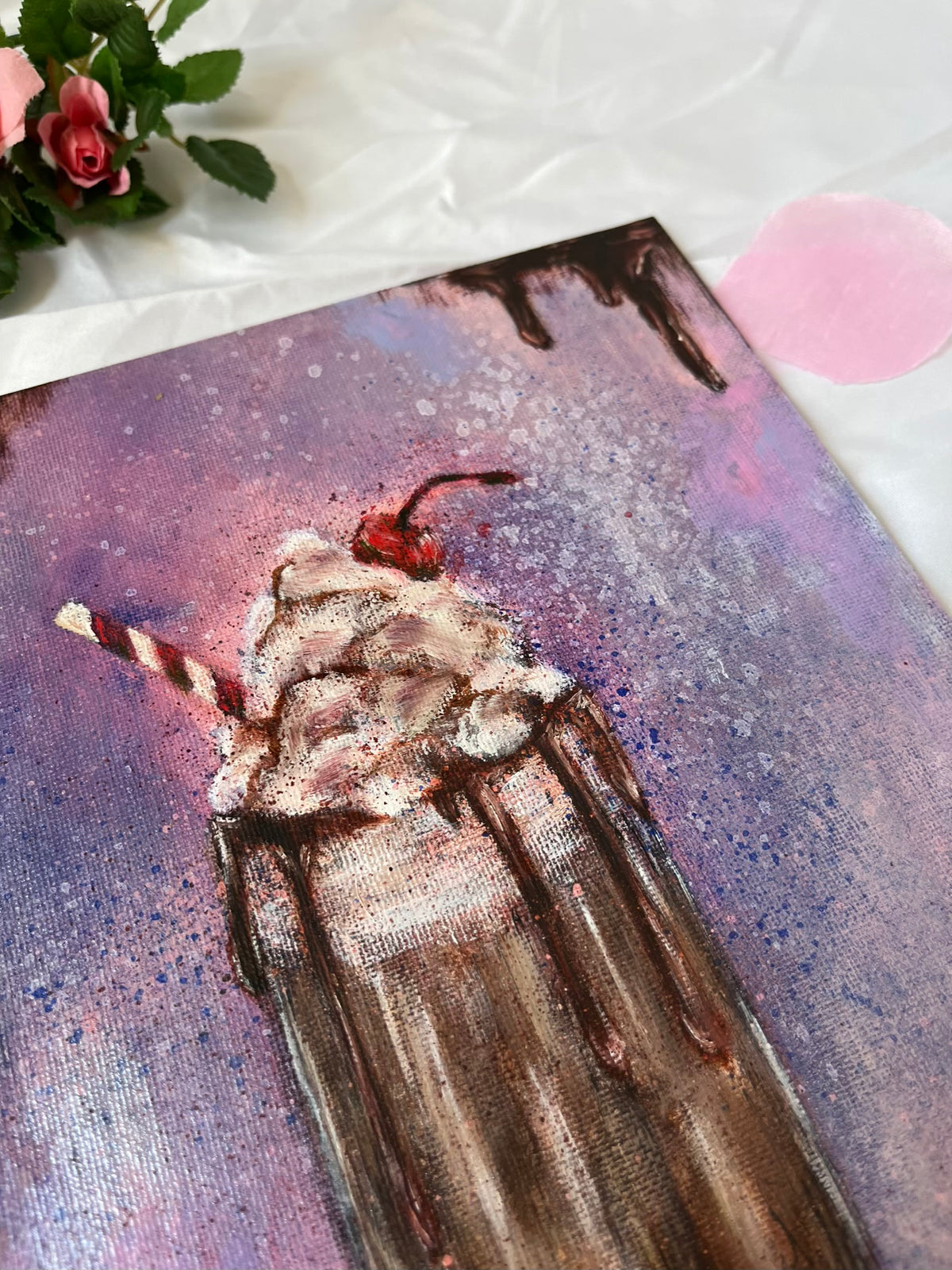 “Iridescent Milkshake” Original Painting - 8x10”