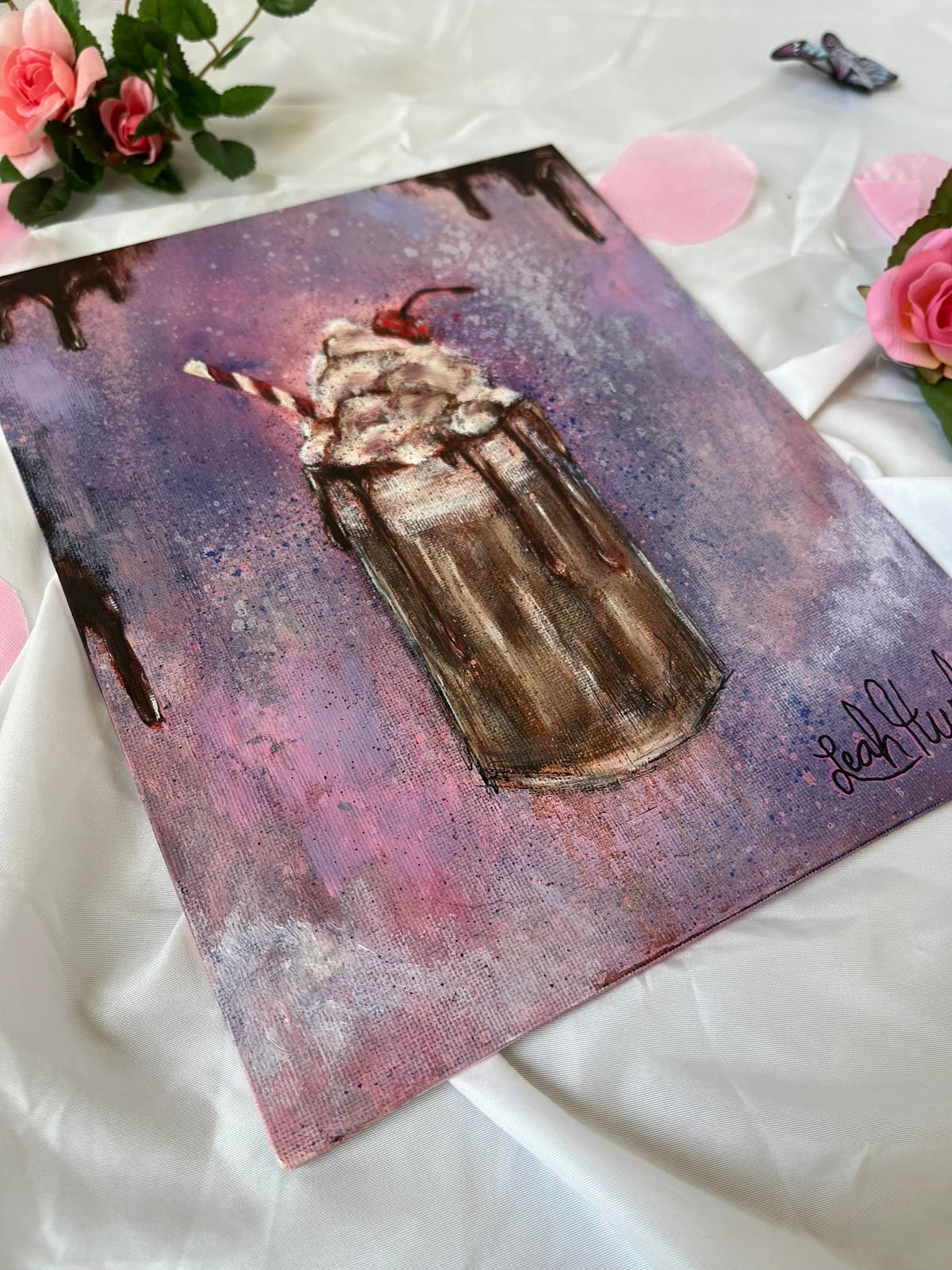 “Iridescent Milkshake” Original Painting - 8x10”