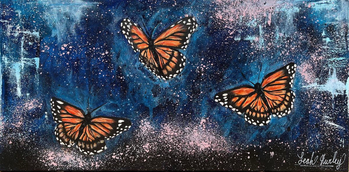 “Stars and Butterflies” Original Painting