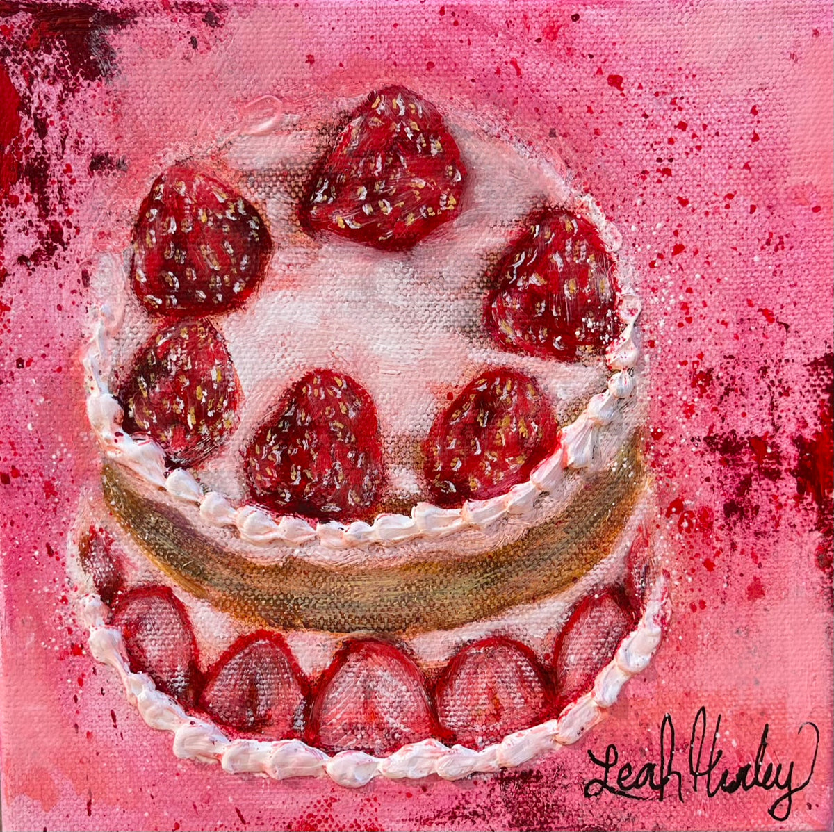 “Shortcake” Original Painting - 6x6”