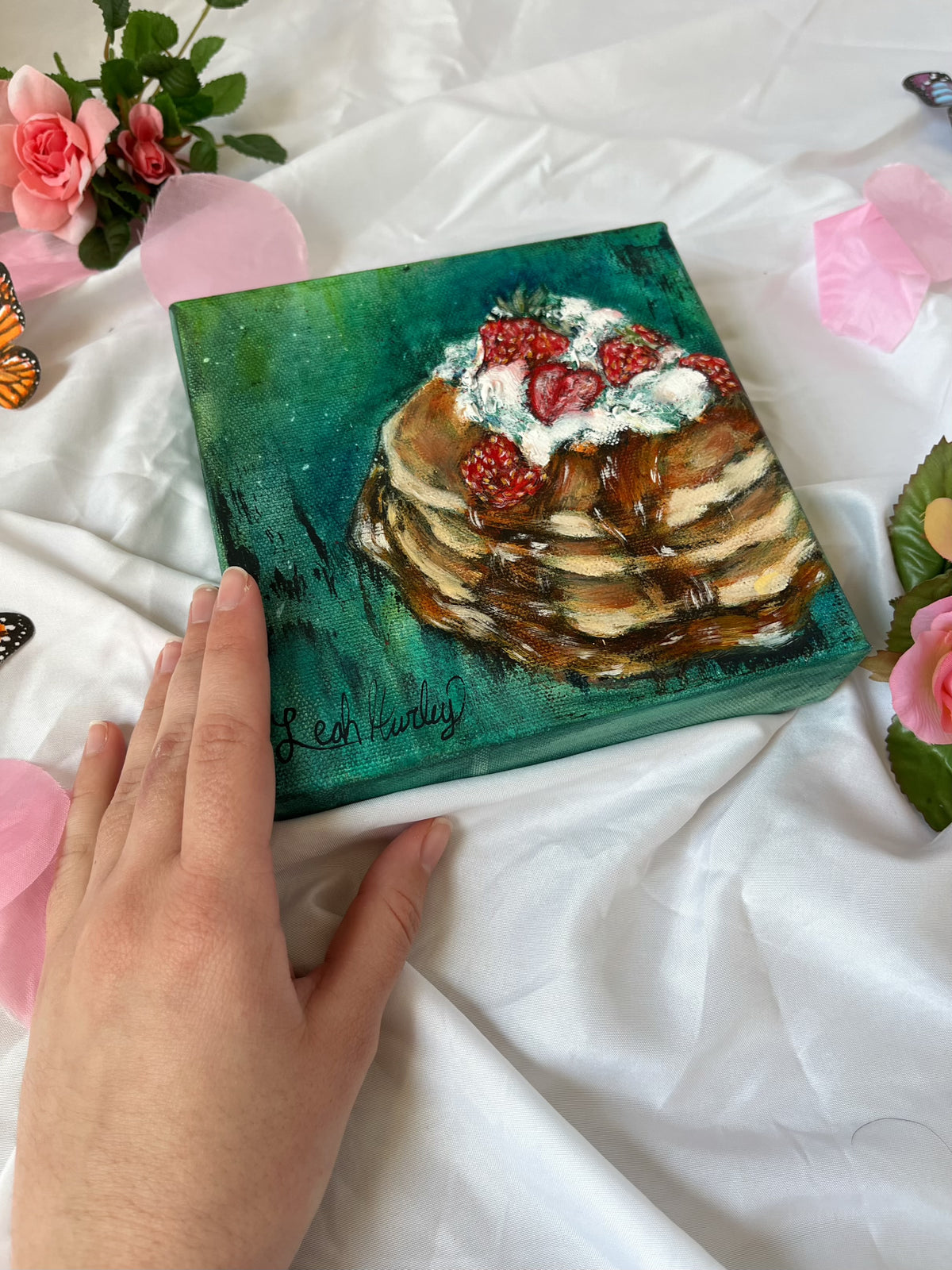 “Breakfast at the Cottage” Original Painting - 6x6”