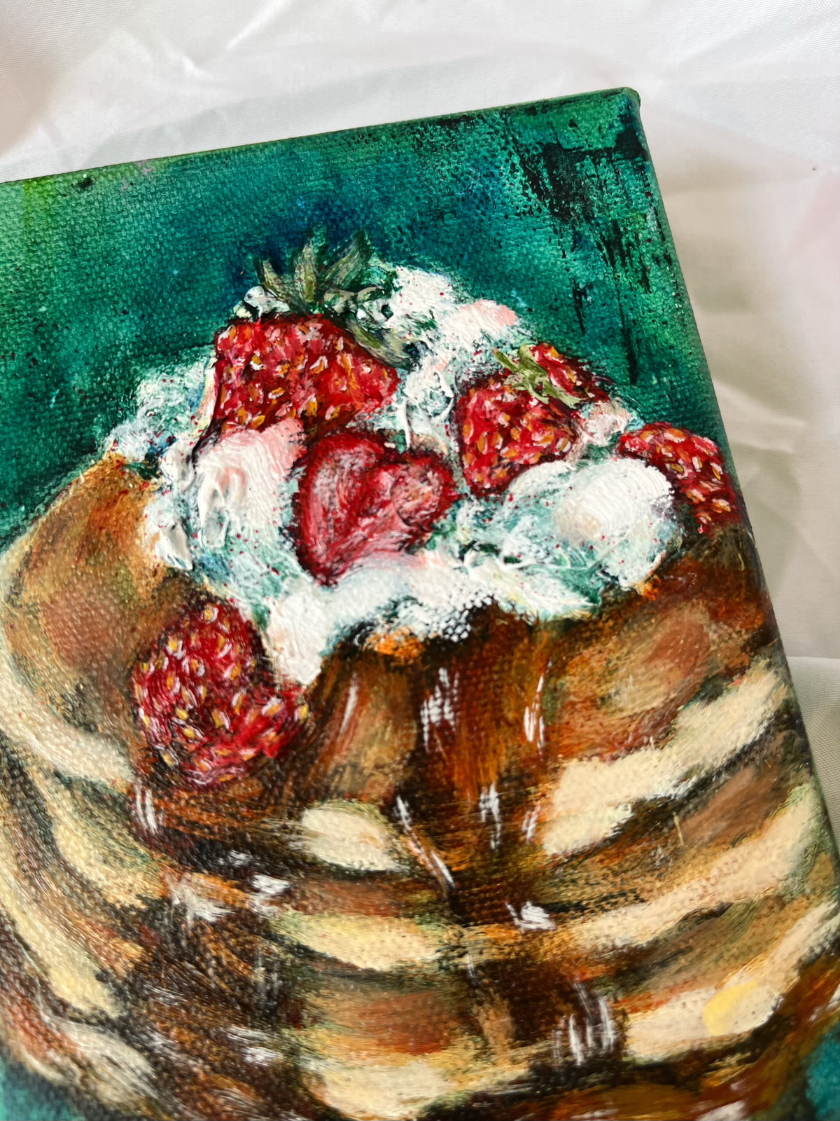 “Breakfast at the Cottage” Original Painting - 6x6”