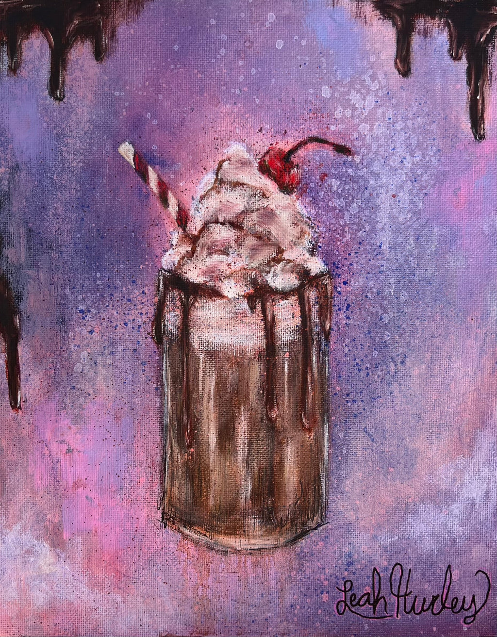 “Iridescent Milkshake” Original Painting - 8x10”