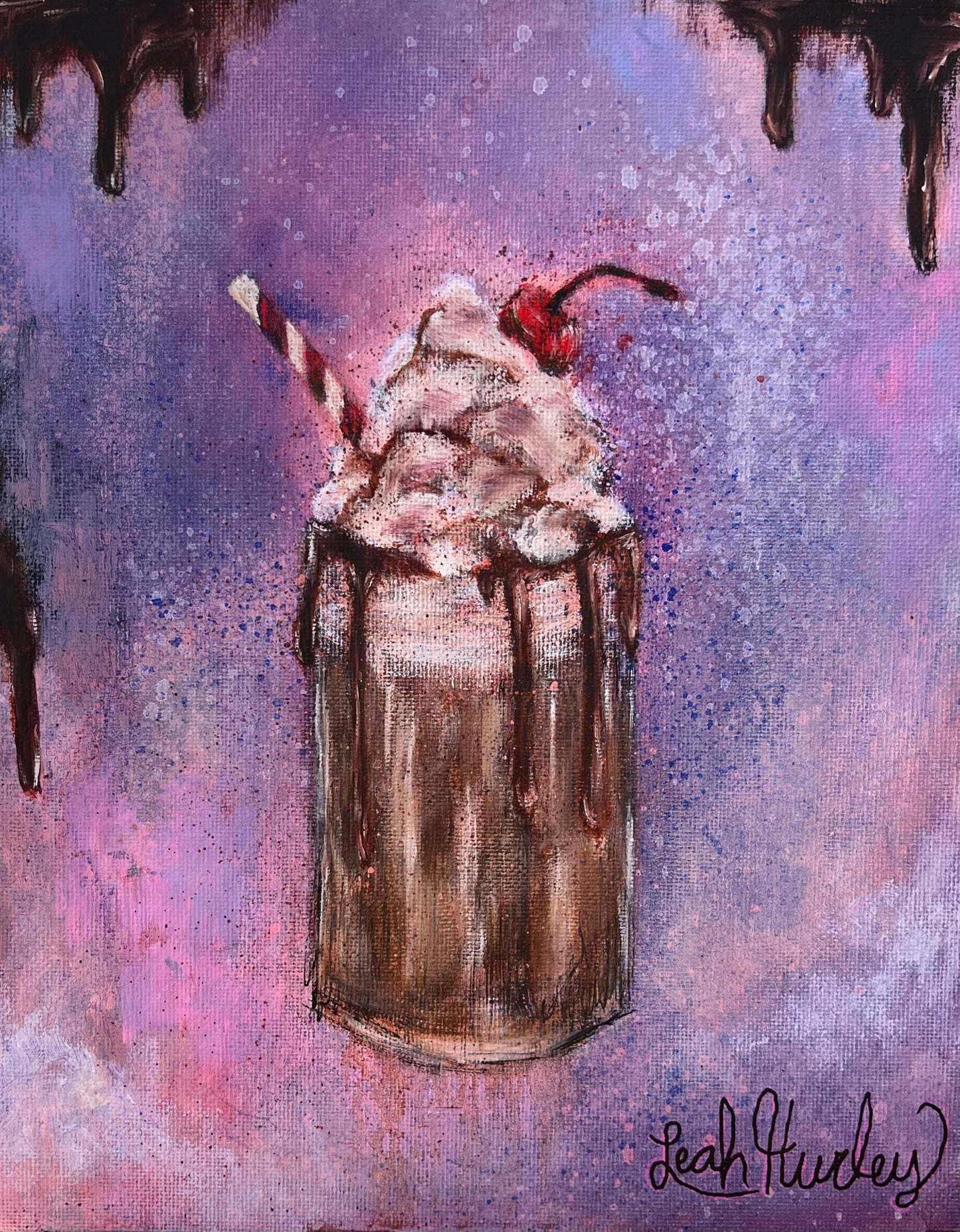 “Iridescent Milkshake” Original Painting - 8x10”